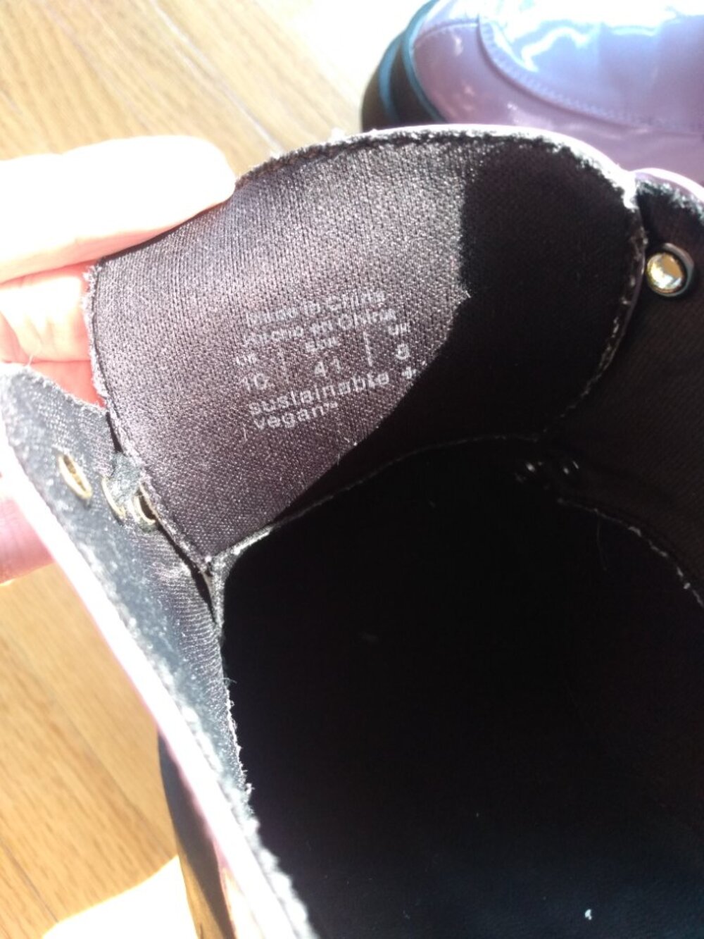 Lavender Patent Vegan Leather Platform Creepers Size 10 - Picture 5 of 16